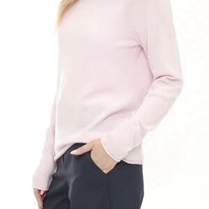 InCashmere Baby Cashmere Long Sleeve Crew Neck - Petal Pink NWOT